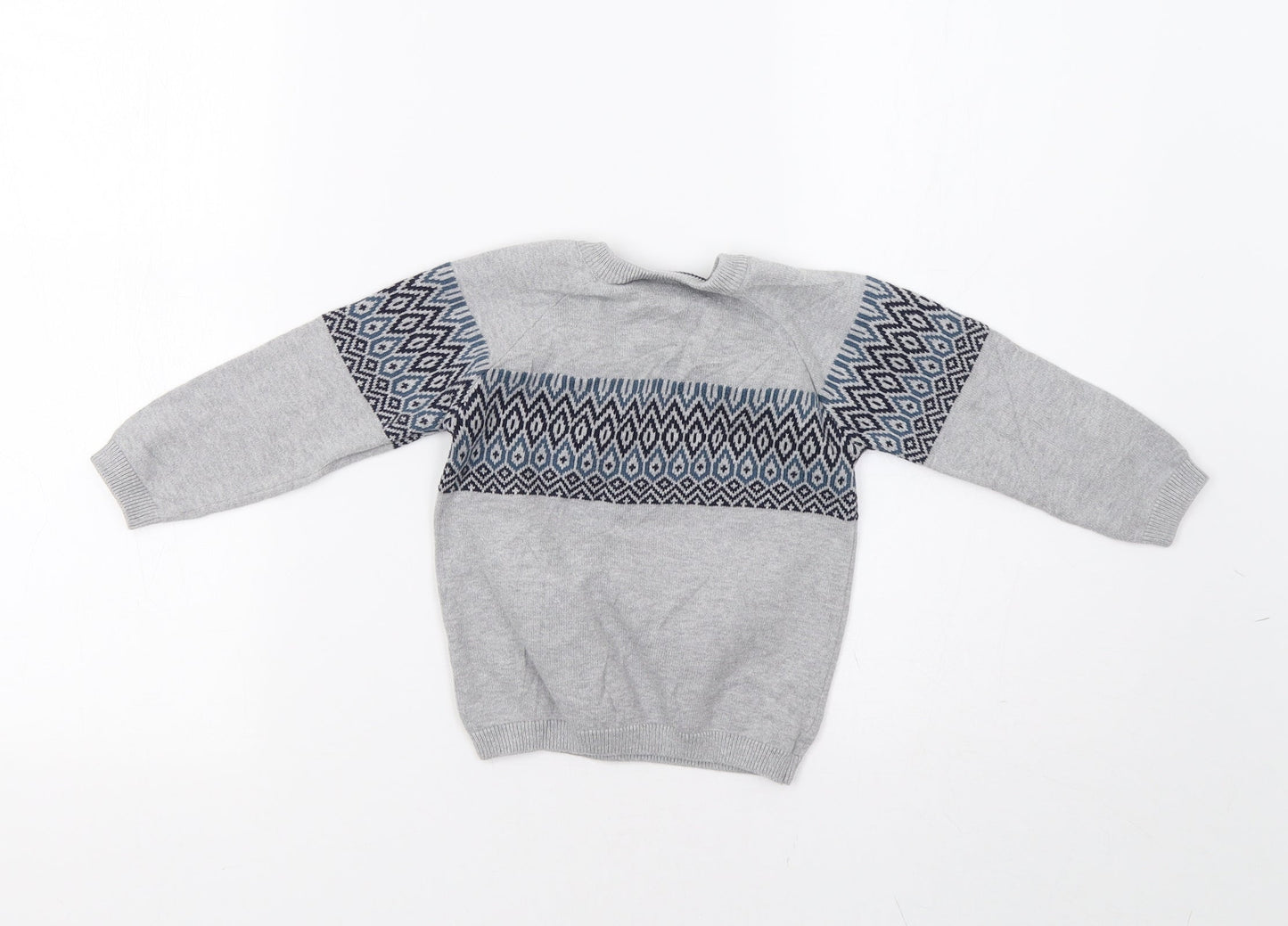 TU Baby Grey Geometric  Pullover Jumper Size 18-24 Months