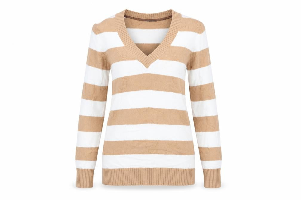 Gap Womens Beige Striped  Pullover Jumper Size S