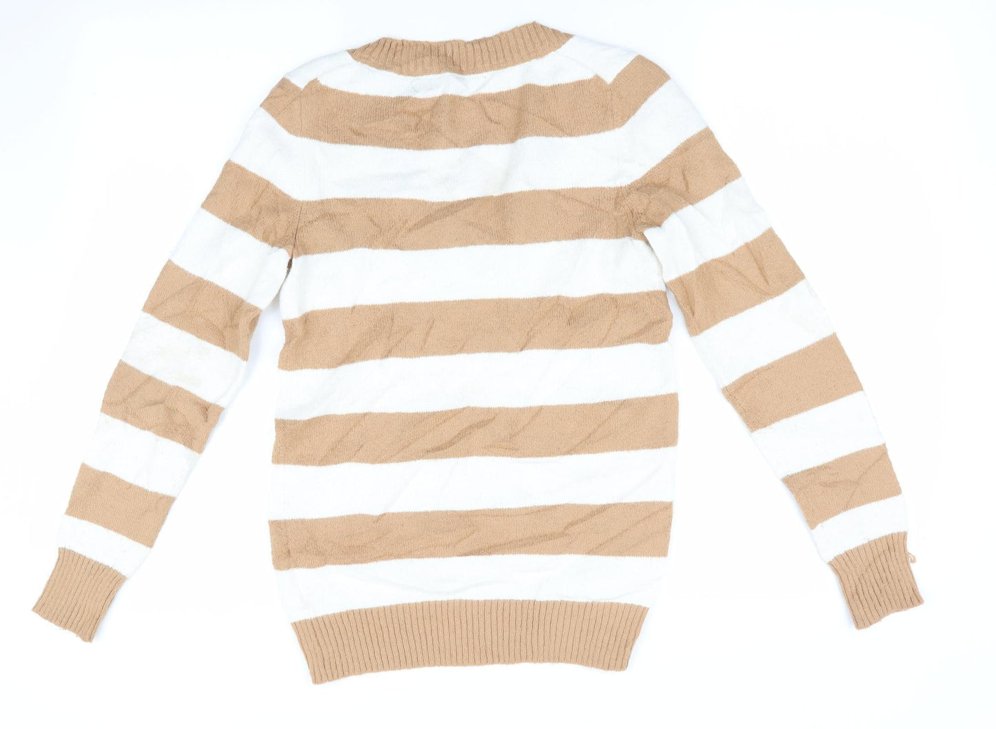 Gap Womens Beige Striped  Pullover Jumper Size S