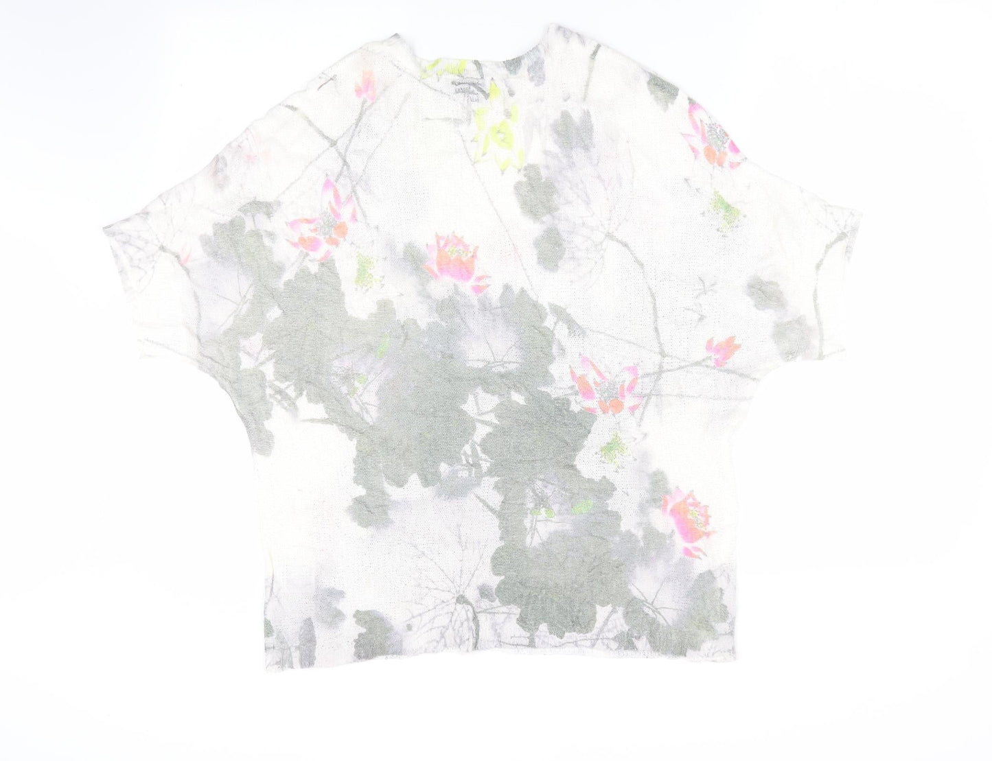 Nina Murati Womens Ivory Floral  Pullover Jumper Size M