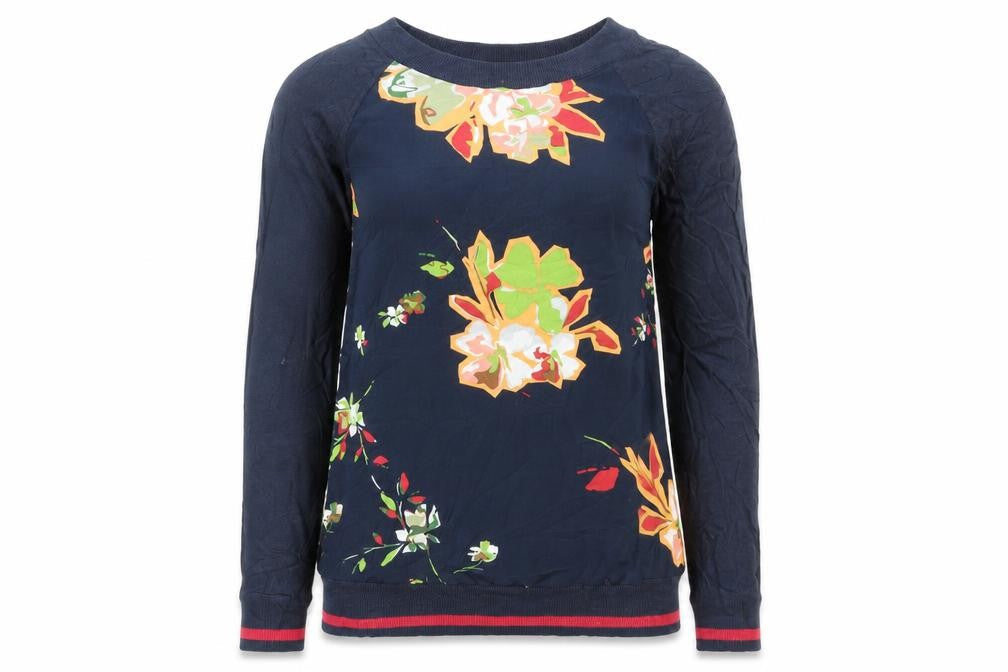 NEXT Womens Blue Floral  Pullover Jumper Size 6
