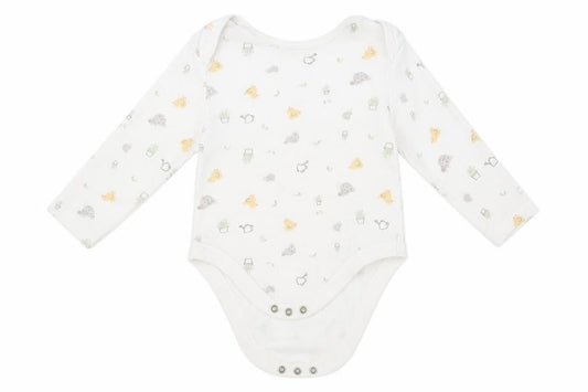 Primark Baby White Geometric  Leotard One-Piece Size 9-12 Months