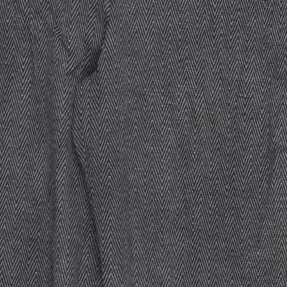 Dorothy Perkins Womens Grey Herringbone  Trousers  Size 12 L28 in