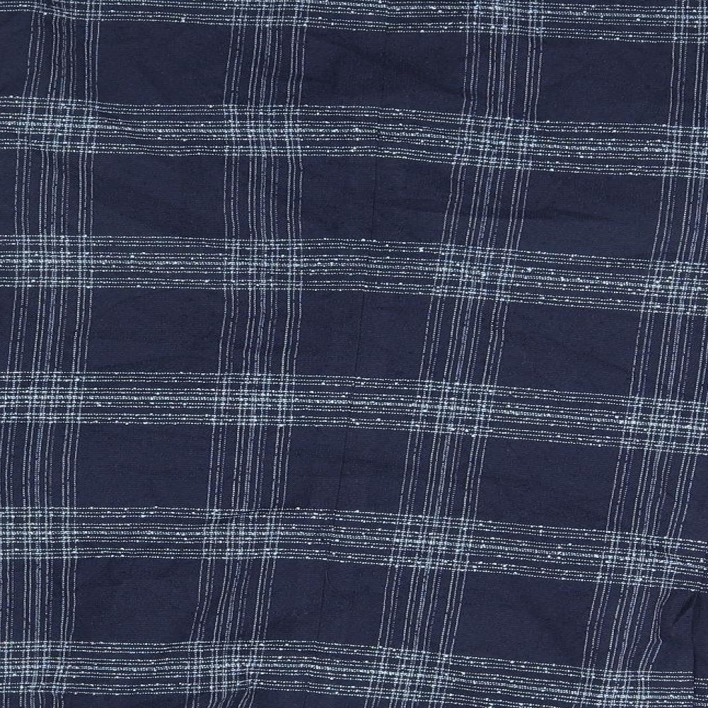 Preworn Womens Blue Plaid  Overcoat Jacket
