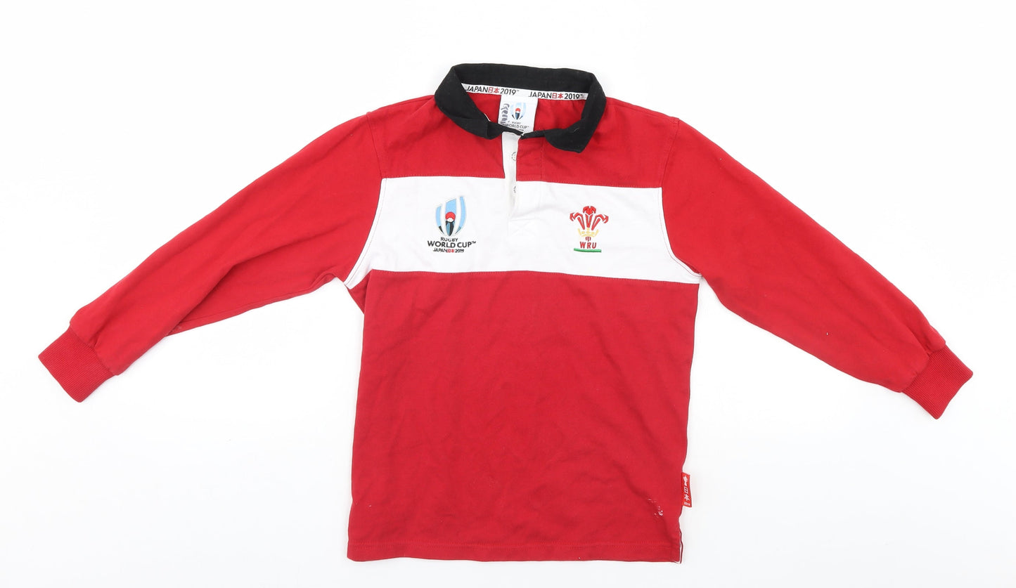 Rugby Girls Red   Basic Polo Size 9-10 Years  - Rugby, Wales, Japan 2019