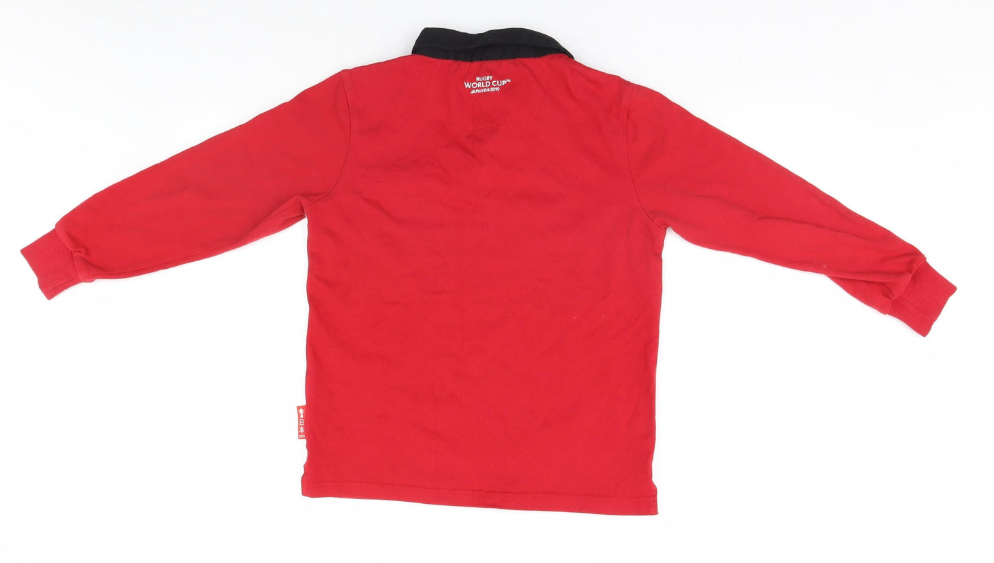 Rugby Girls Red   Basic Polo Size 9-10 Years  - Rugby, Wales, Japan 2019