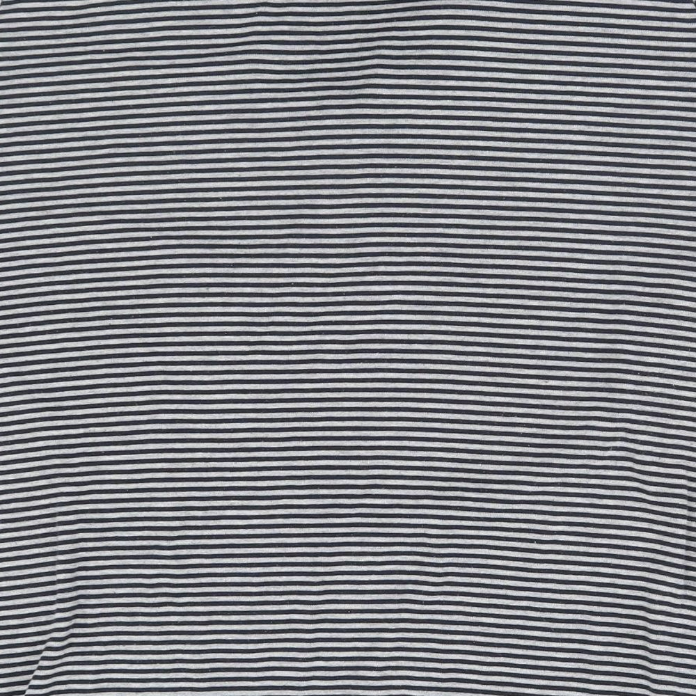 Preworn Mens Grey Striped   T-Shirt
