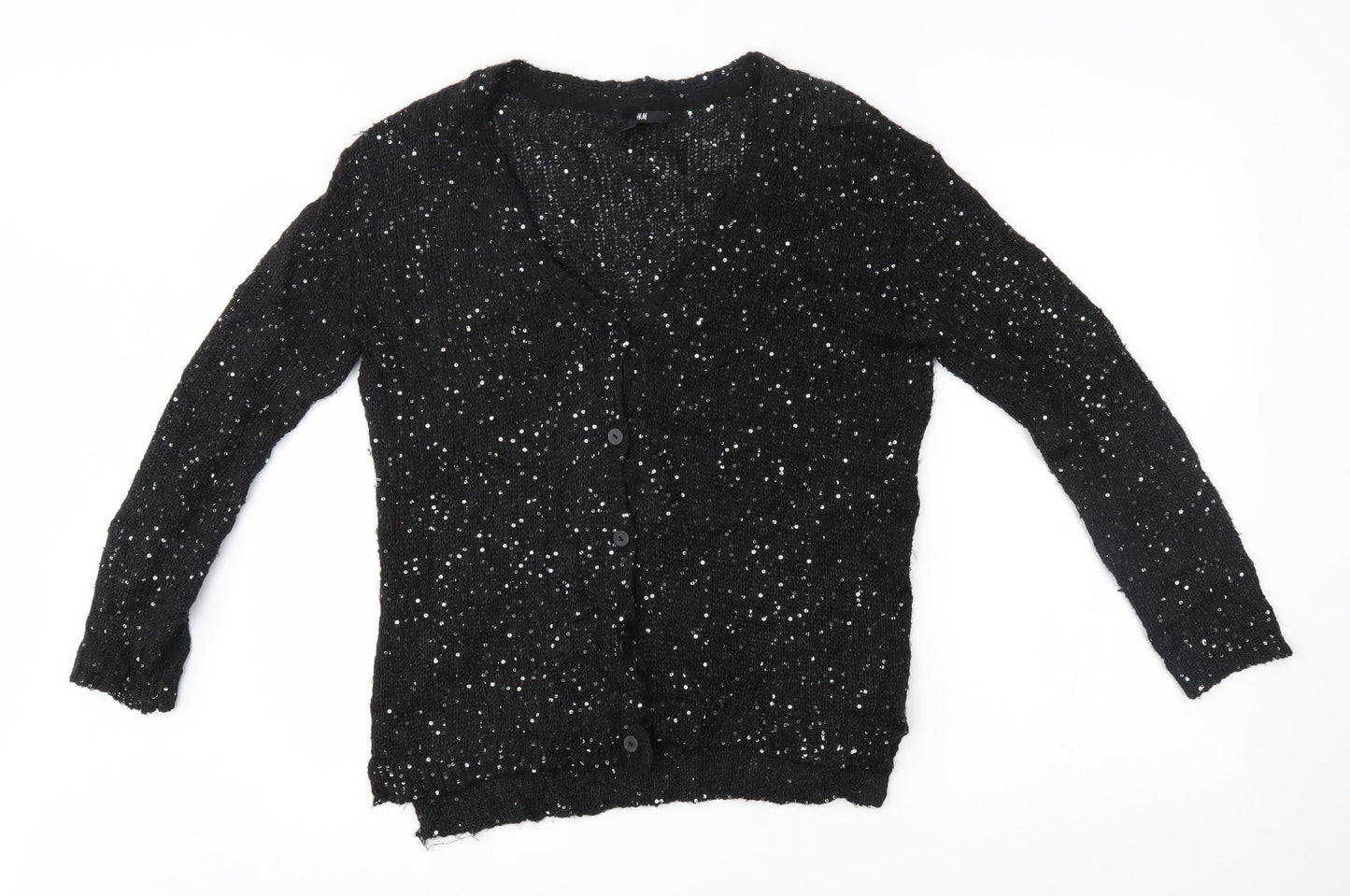 H&M Womens Black   Cardigan Jumper Size S