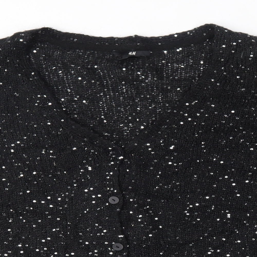 H&M Womens Black   Cardigan Jumper Size S