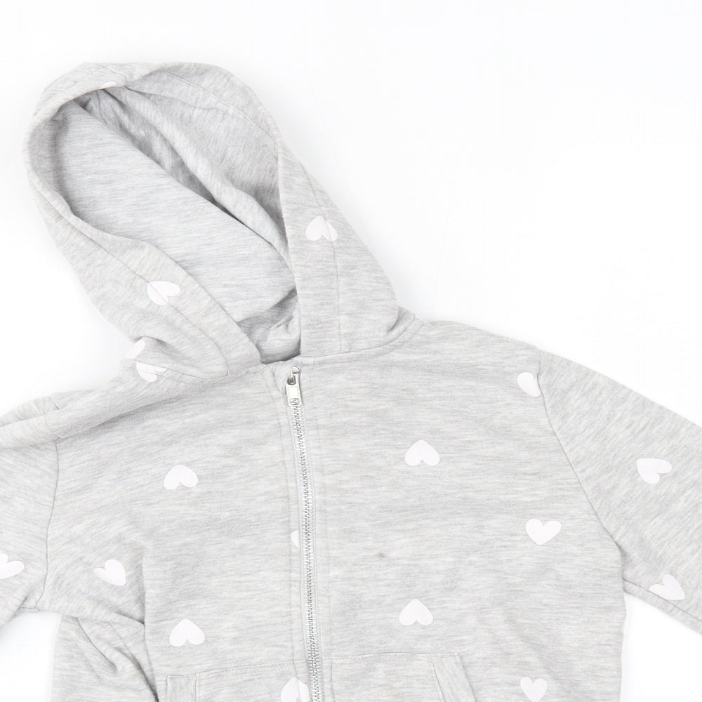 H&M Boys Grey   Full Zip Hoodie Size 8-9 Years