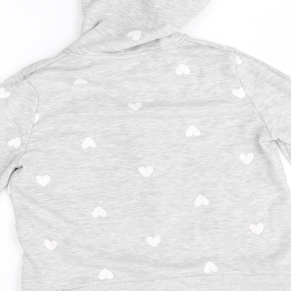 H&M Boys Grey   Full Zip Hoodie Size 8-9 Years
