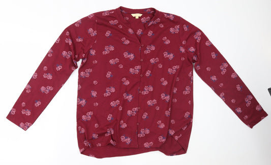 plum tree Womens Red Floral   Nightshirt Size 12