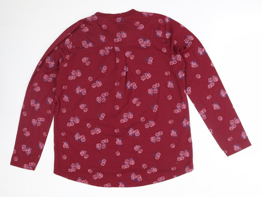 plum tree Womens Red Floral   Nightshirt Size 12