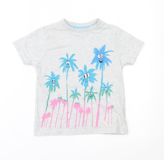 M&S Boys Grey   Basic T-Shirt Size 4-5 Years