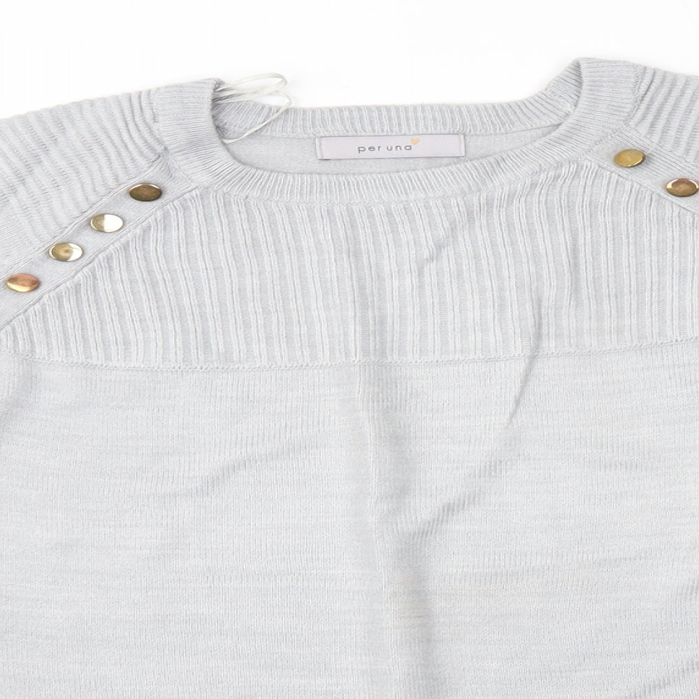 M&S Womens Grey   Pullover Jumper Size 10