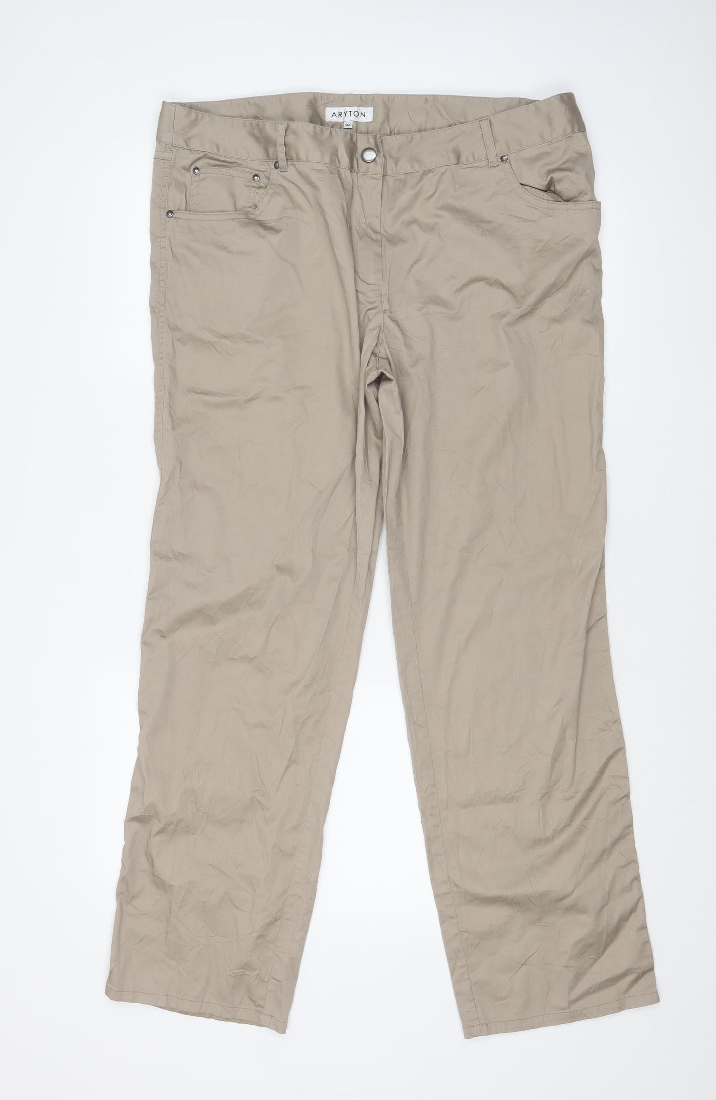 ARYTON Womens Beige   Trousers  Size 18 L30 in