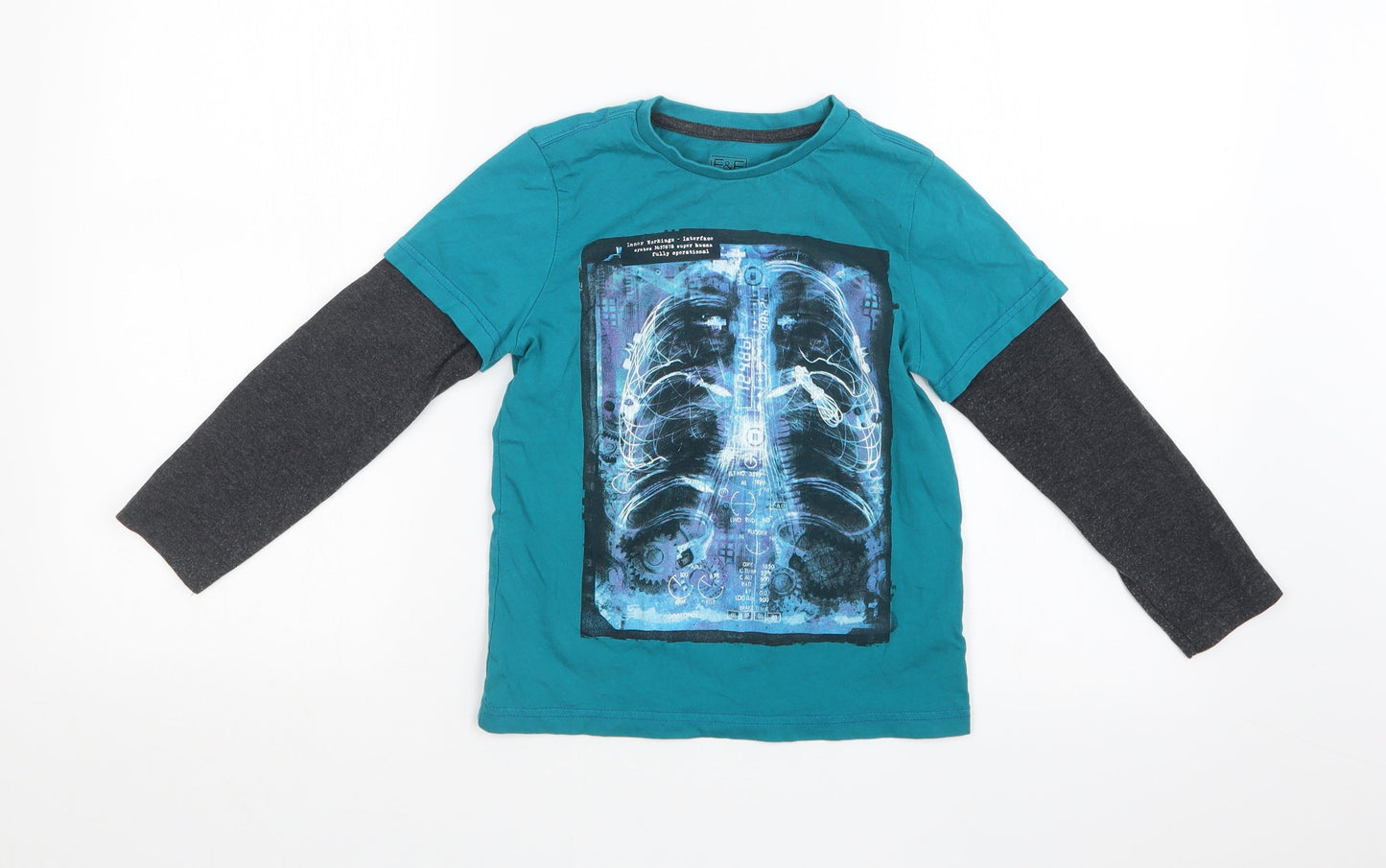 F&F Boys Multicoloured   Basic T-Shirt Size 6-7 Years