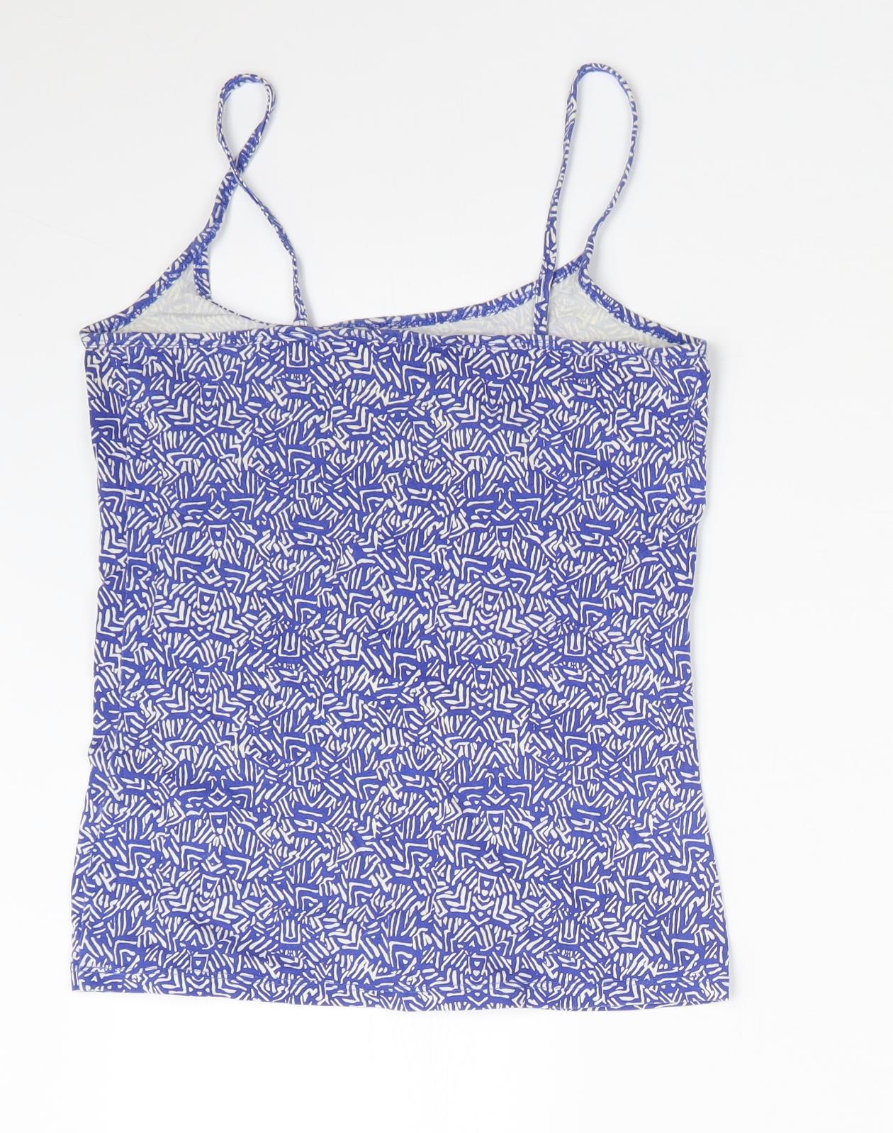 NEXT Womens Blue Geometric  Camisole T-Shirt Size 6