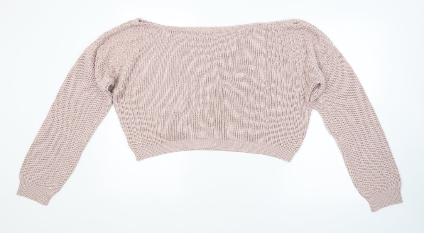 PRETTYLITTLETHING Womens Pink   Pullover Jumper Size L