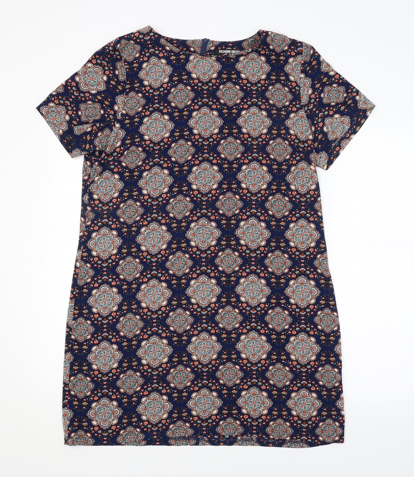 Fashion Union Womens Multicoloured Argyle/Diamond  Basic Blouse Size 12