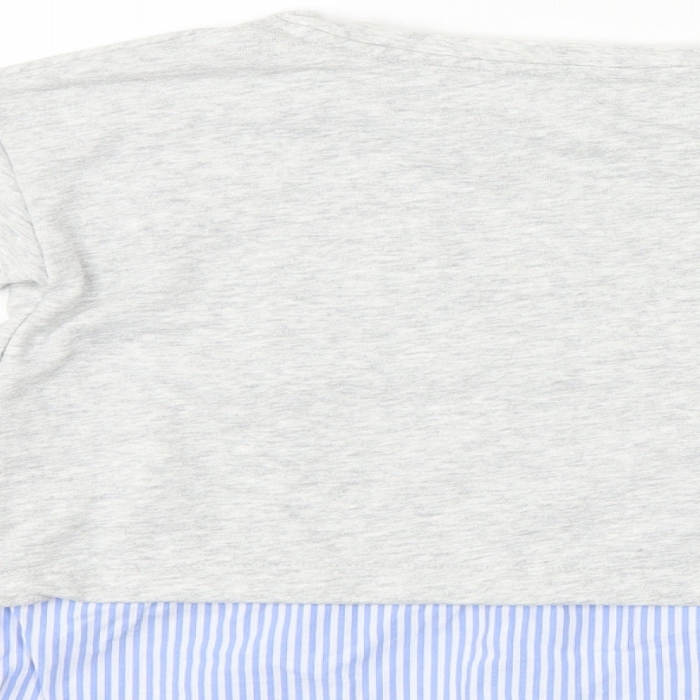 H&M Girls Grey   Tunic Sweatshirt Size 7-8 Years
