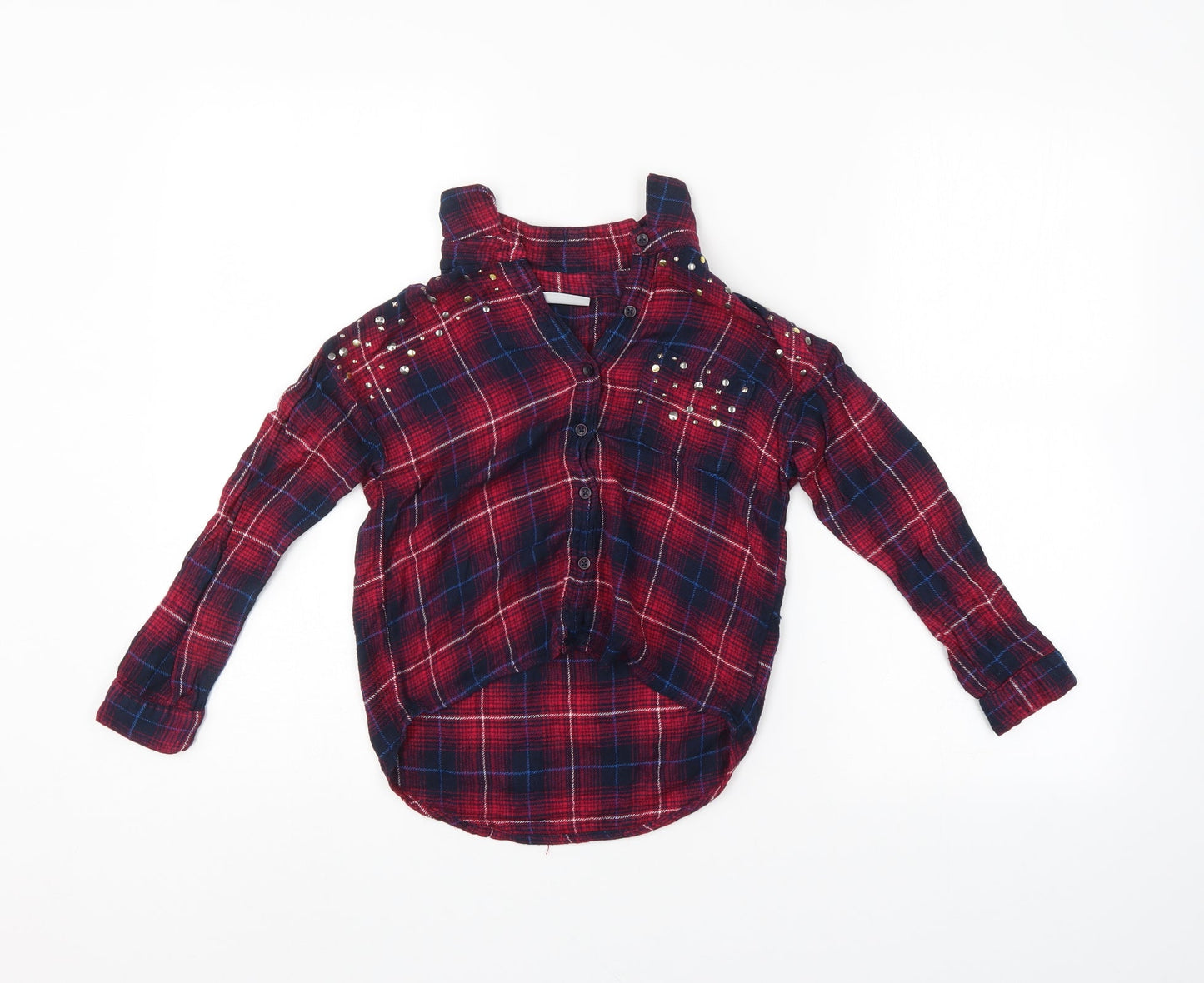 I love girl wear  Girls Multicoloured Check  Basic Button-Up Size 9 Years