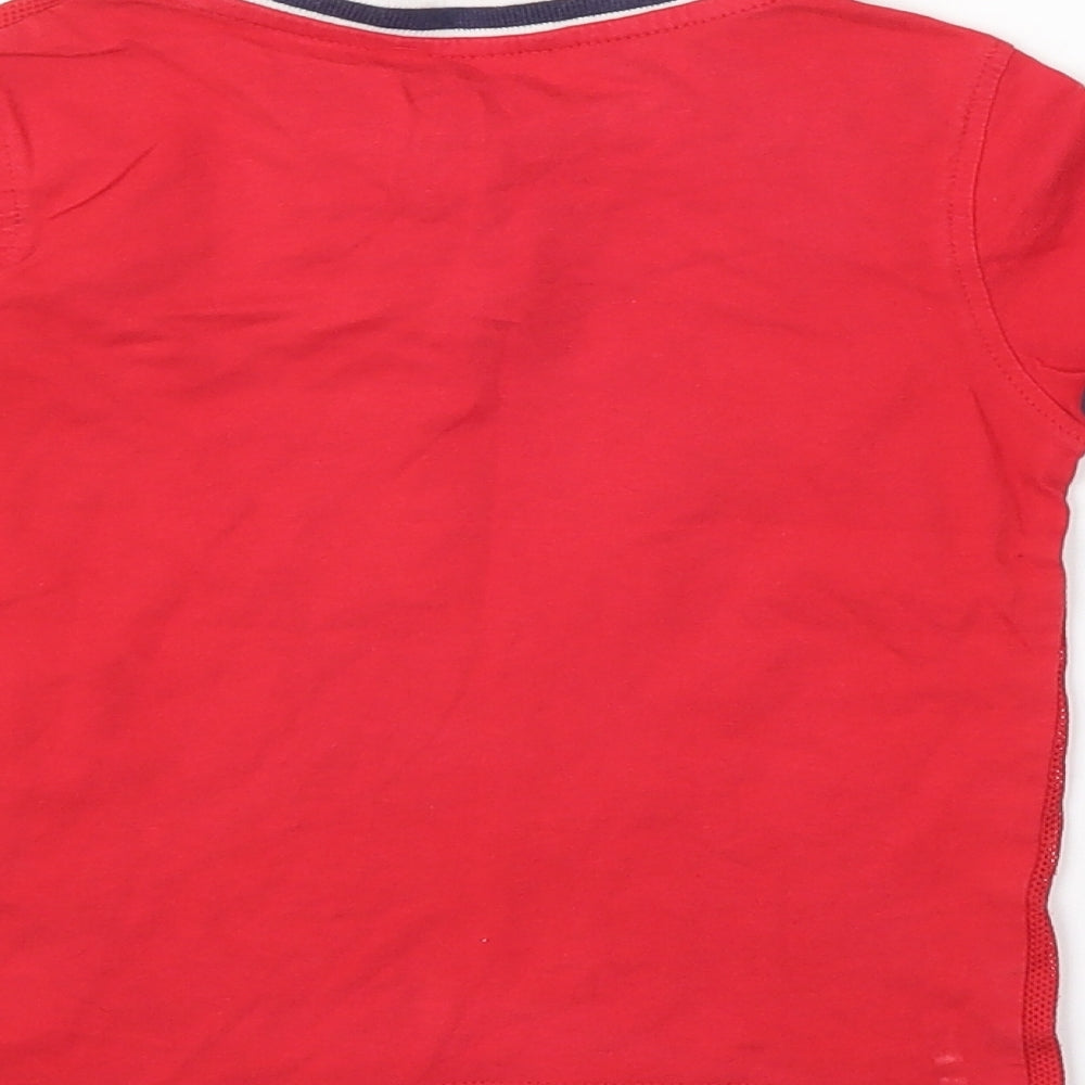 George Boys Red   Basic T-Shirt Size 5-6 Years