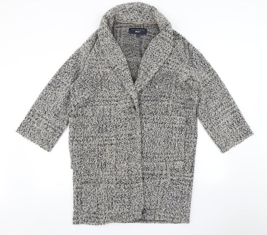 Paul Costelloe Womens Grey   Overcoat Coat Size 10