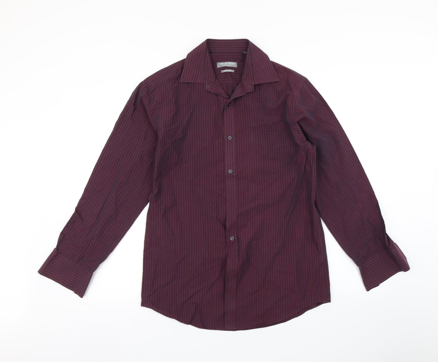 Jack reid Mens Purple Striped   Button-Up Size 14.5