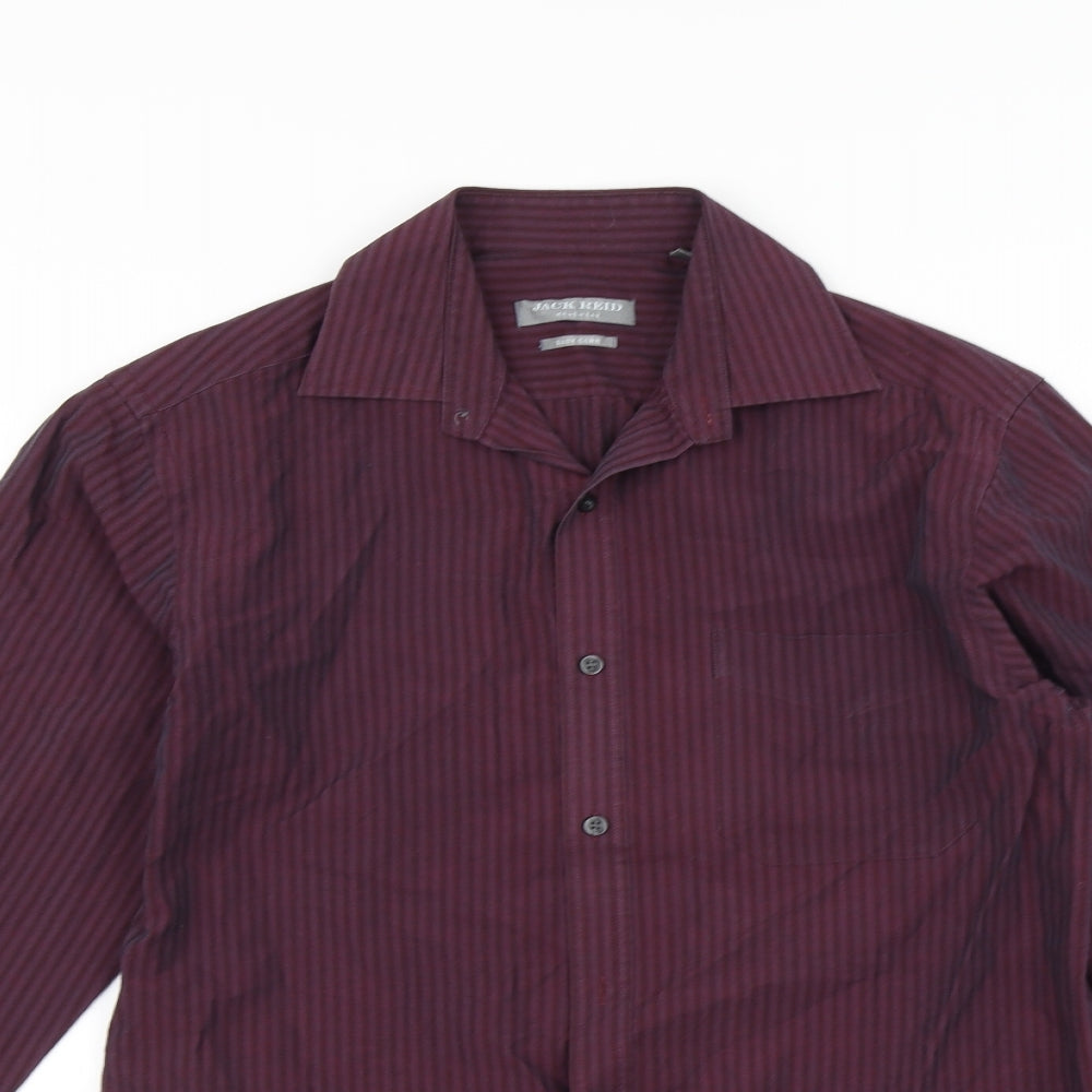 Jack reid Mens Purple Striped   Button-Up Size 14.5