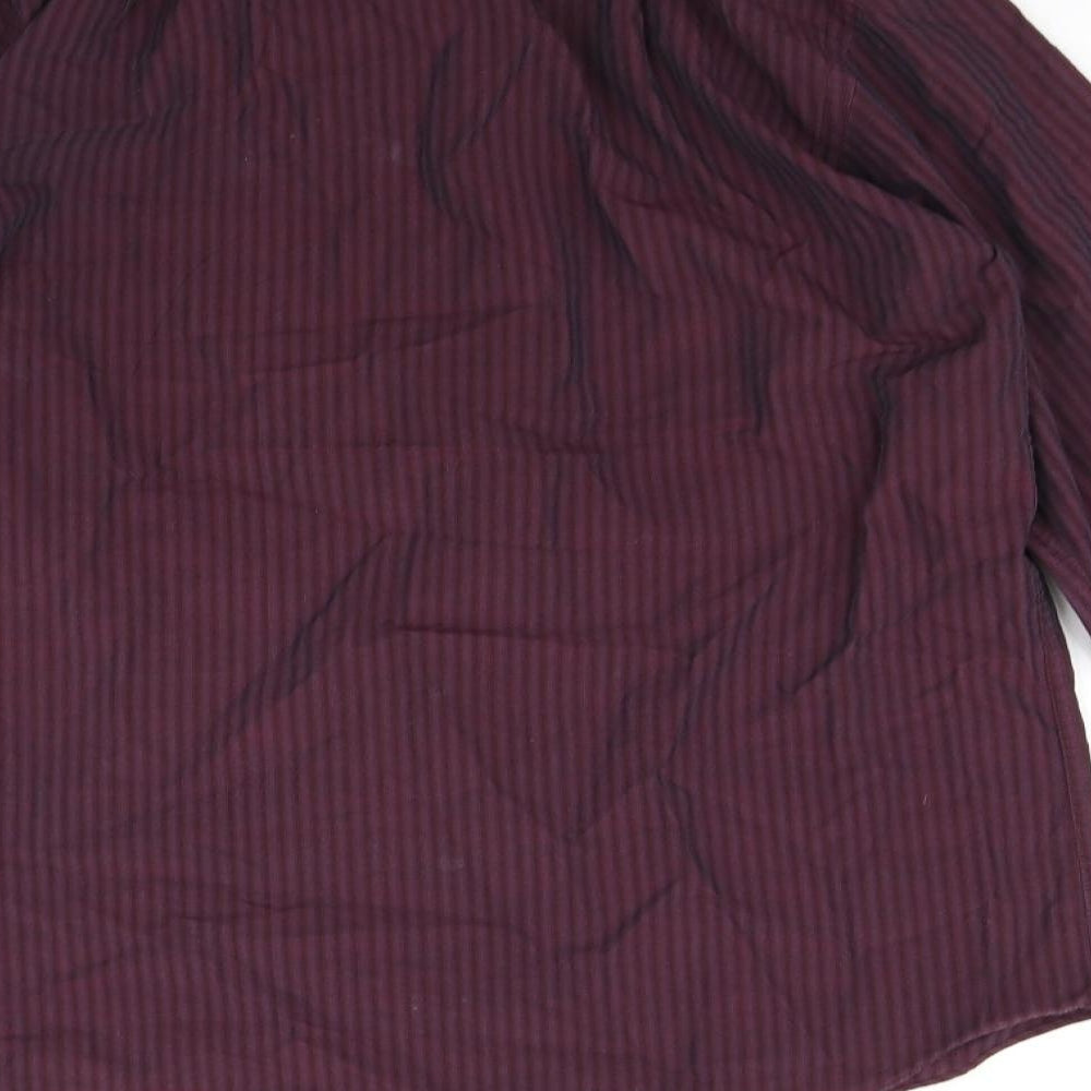 Jack reid Mens Purple Striped   Button-Up Size 14.5