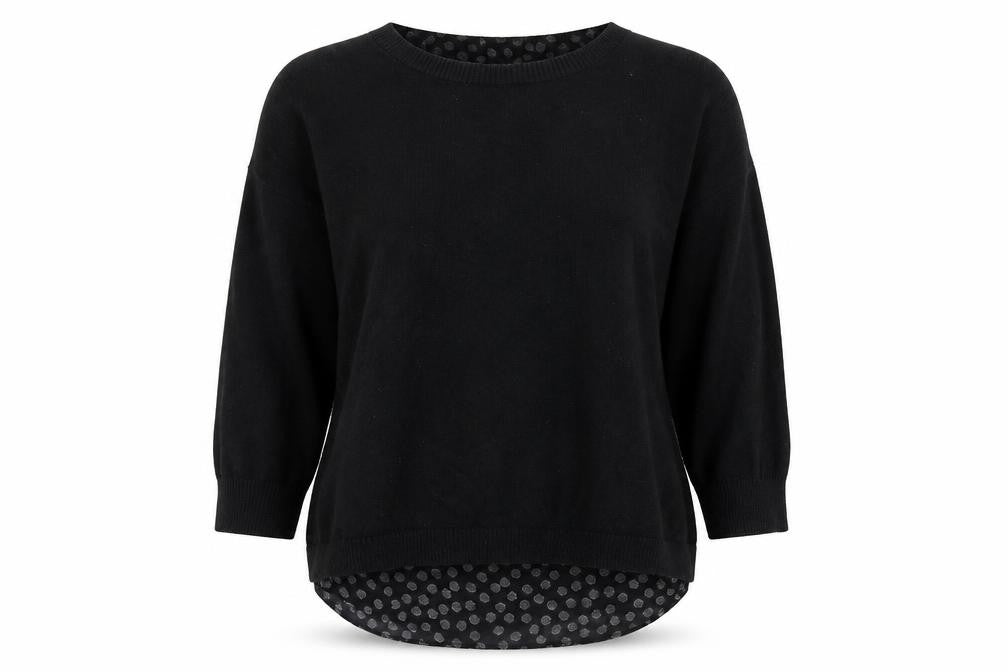 ELLE Womens Black   Pullover Jumper Size S