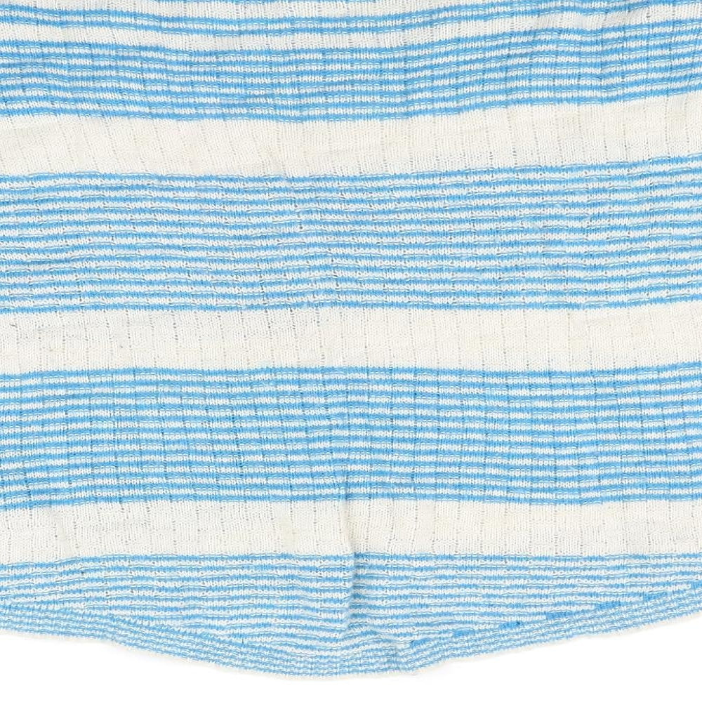 Simonsen Womens Blue Striped  Pullover Jumper Size L