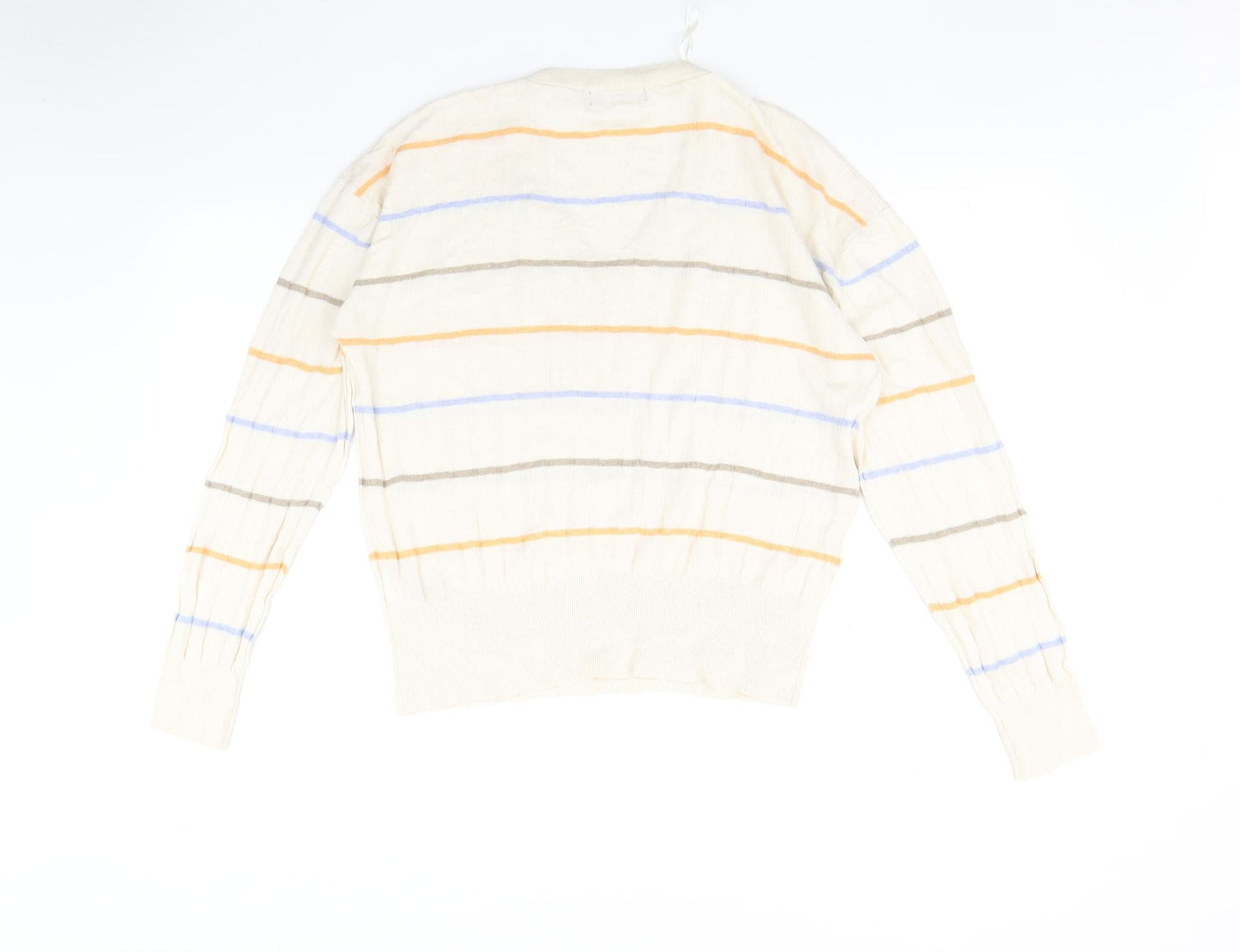 Marks and Spencer Womens Beige Striped  Pullover Jumper Size L