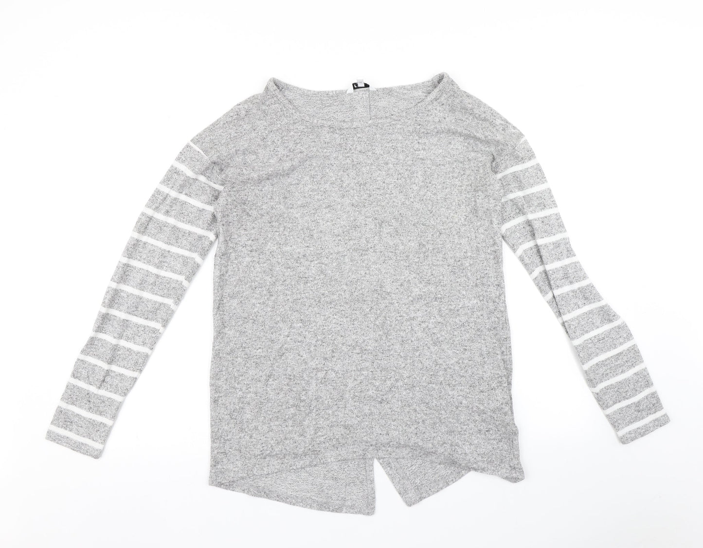 NEXT Womens Grey Striped  Pullover Jumper Size 10