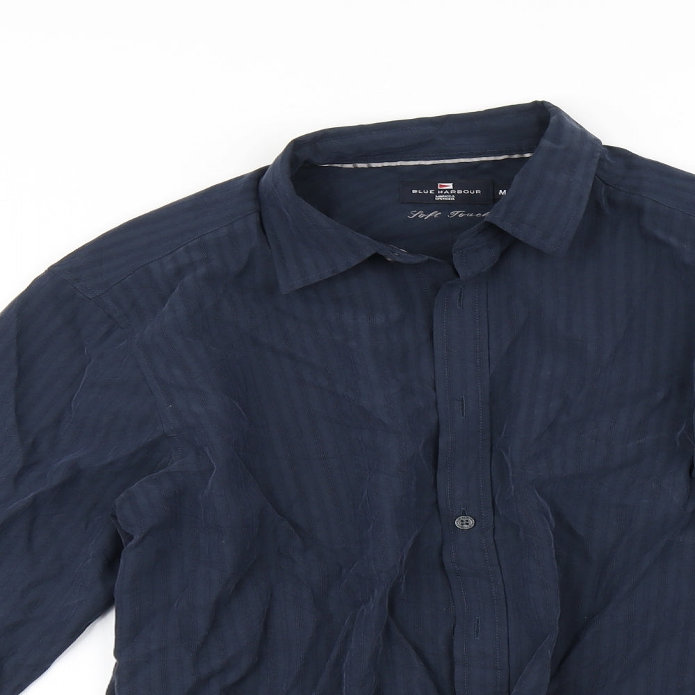 Blue Harbour Mens Blue    Button-Up Size M