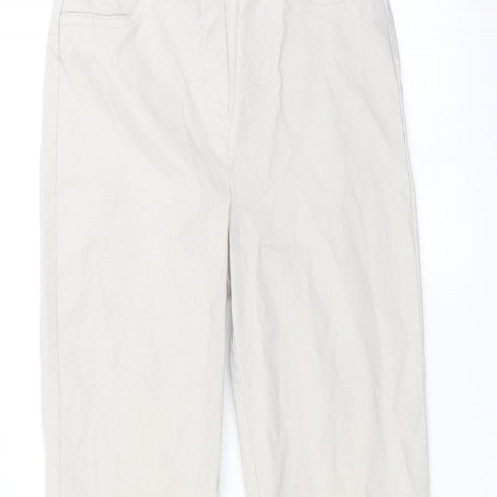 Preworn Womens Ivory   Trousers  Size 6 L30 in