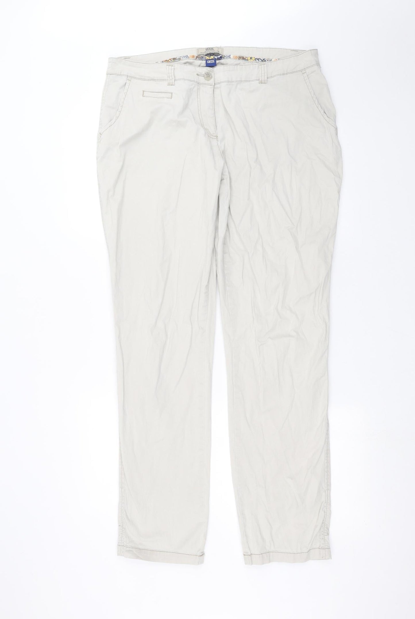 Cecil Womens Grey   Trousers  Size 36 in L30 in