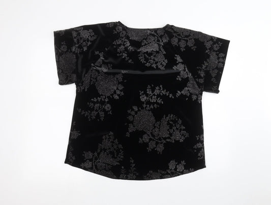 River Island Womens Black   Basic T-Shirt Size 10