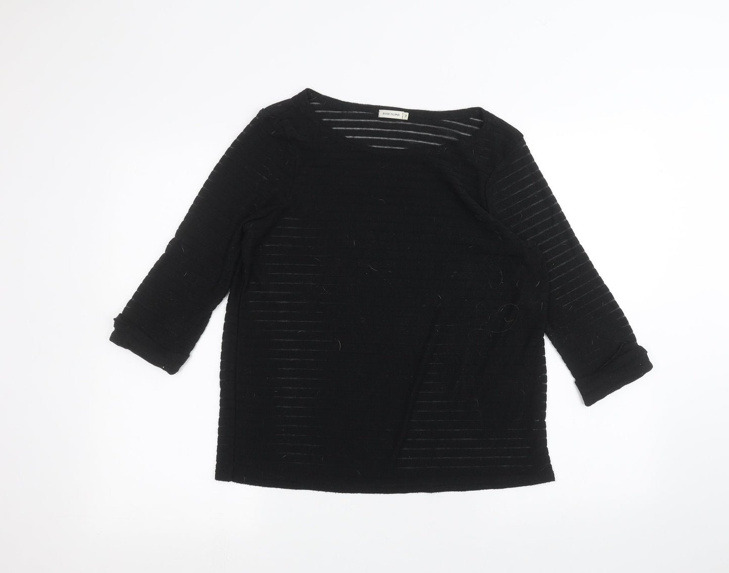 River Island Womens Black   Basic T-Shirt Size 12