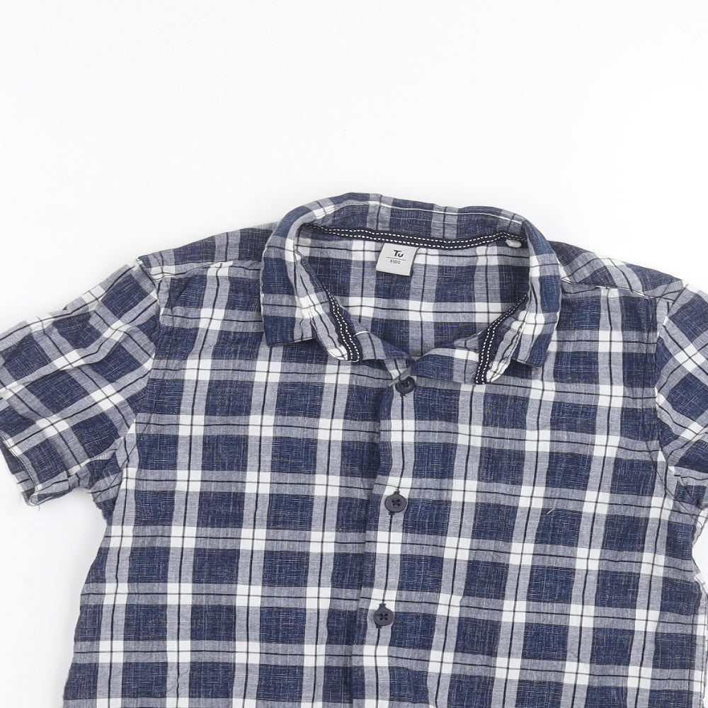 TU Girls Blue   Basic Button-Up Size 7 Years