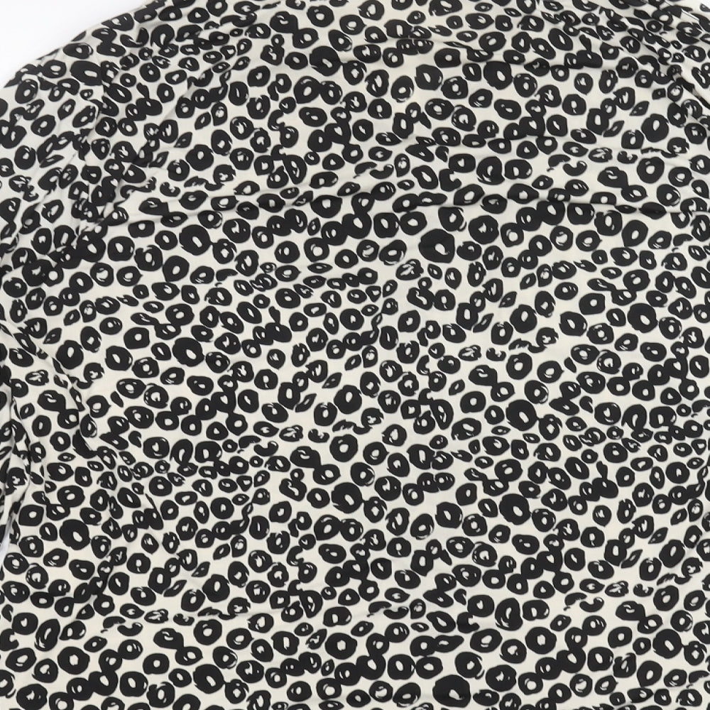 Arista Womens White Polka Dot  Basic Button-Up Size 14