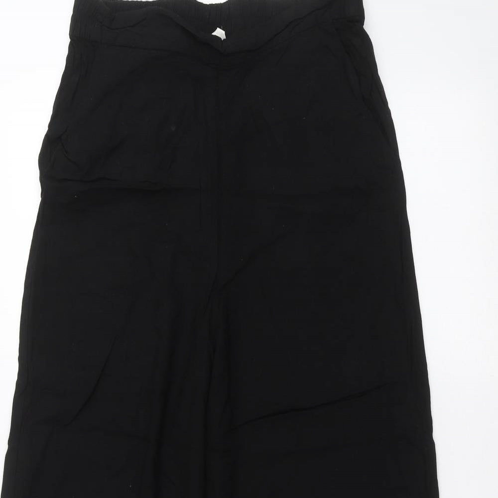 H&M Womens Black   Trousers  Size 8 L20 in