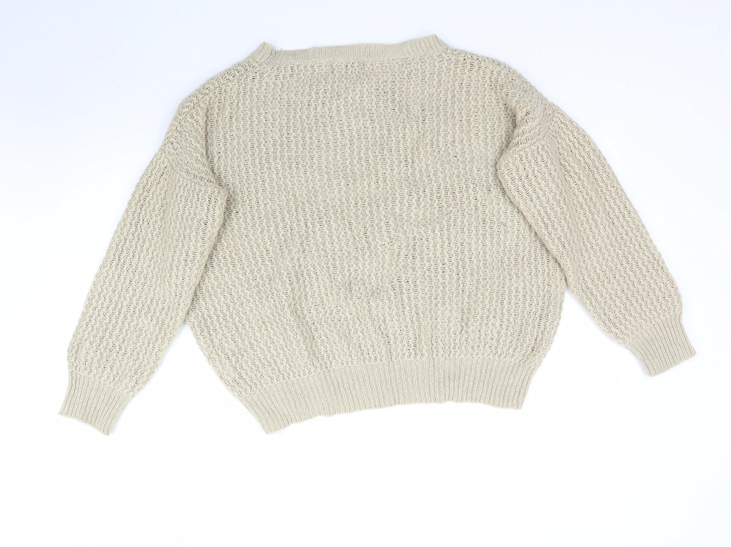 Originals Womens Beige  Knit Pullover Jumper Size M