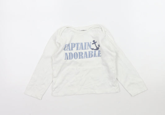 Ladybird Baby White   Basic T-Shirt Size 18-24 Months  - Captain Adorable