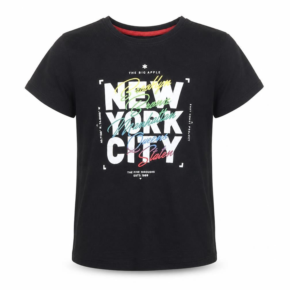 Primark Girls Black   Basic T-Shirt Size 8-9 Years  - New York City