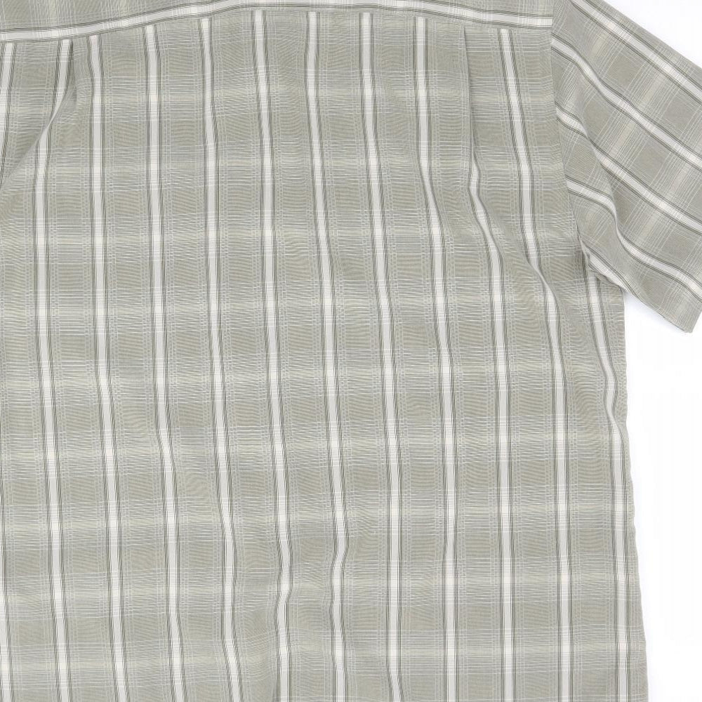 Wolsey Mens Green Plaid   Button-Up Size L  - Grey / Green