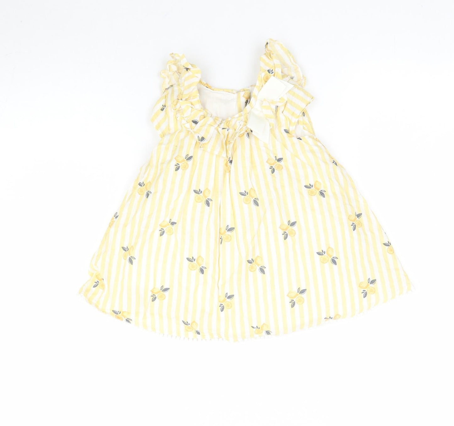 Cynthia Rowley Girls Yellow Striped  Basic Blouse Size 12-18 Months