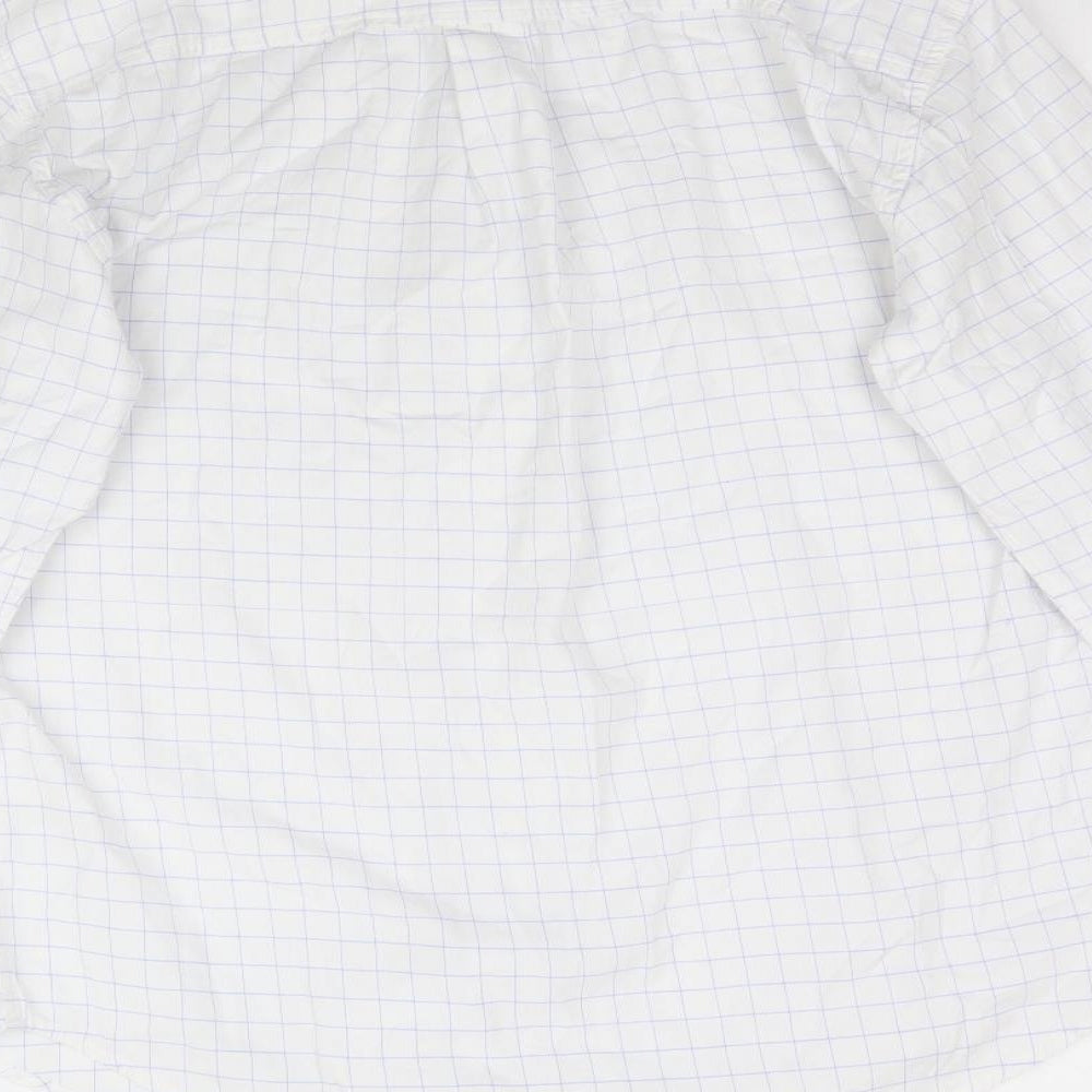 Smith & Jones Mens White Plaid   Button-Up Size M  - Check Pattern