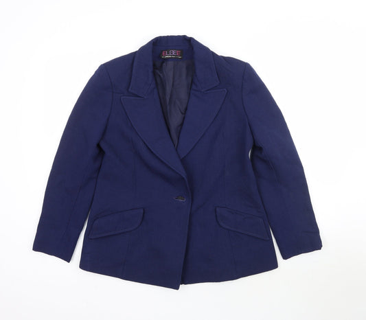 Elgee Womens Blue   Jacket Blazer Size M